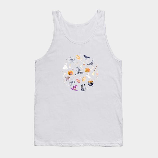 Halloween Watercolor Tank Top by Harpleydesign